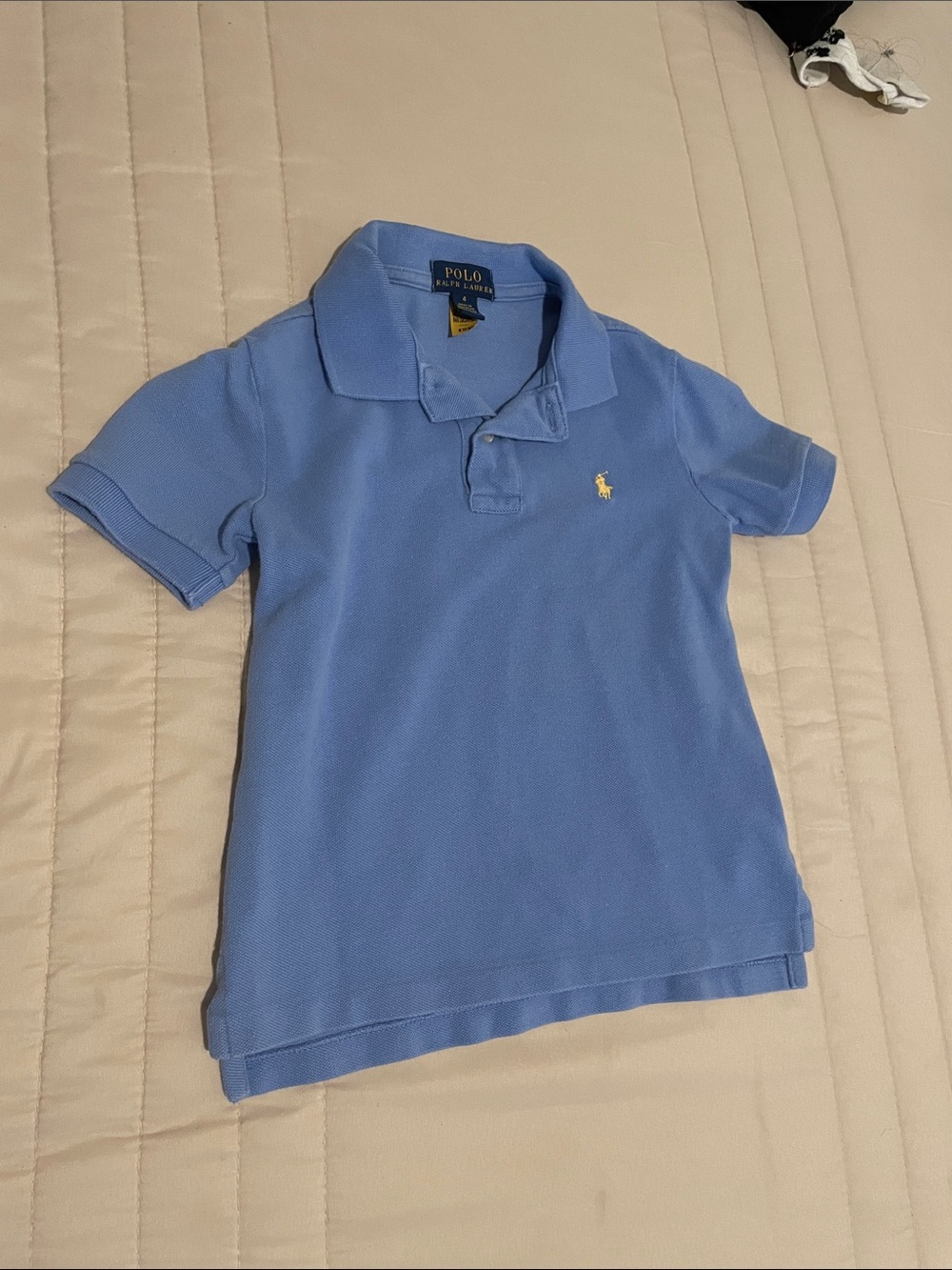 Polo by Ralph Lauren Boys Sky Blue Polo with Yellow Pony